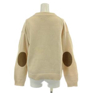 A.P.C. ニット セーター 長袖 エルボーパッチ コットン S アイボリー