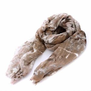 ストール ショール 総柄 ペイント ベージュ