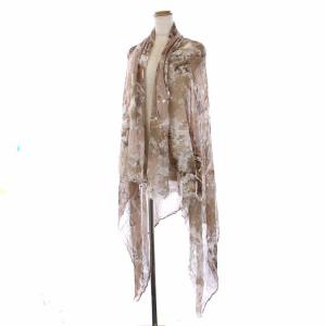 Faliero Sarti ストール ショール 総柄 ペイント ベージュ