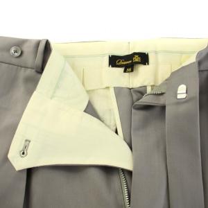 Drawer 20AW ウールモヘヤサテンタックパンツ スラックス ジップフライ ウール モヘヤ混 38 M グレー