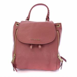 Viv ラージ ハンドバッグ リュックサック デイパック 巾着型 2WAY レザー ピンク