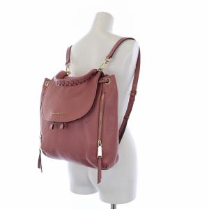 MICHAEL KORS Viv ラージ ハンドバッグ リュックサック デイパック 巾着型 2WAY レザー ピンク