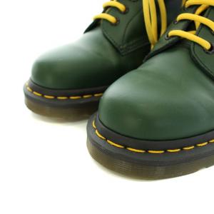 Dr.Martens 1460 8ホール ショートブーツ レザー UK6 24.5cm 緑 グリーン 黄 イエロー