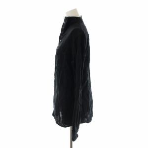 KAPITAL ハイチン チンシャツ ブラウス 長袖 スタンドカラー ガーゼ コットン S 黒 ブラック