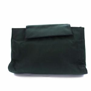 PRADA 三角プレート ポーチ 化粧ポーチ ナイロン 緑 グリーン