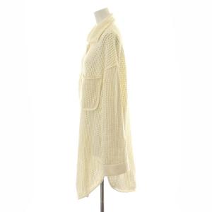 Ameri VINTAGE 20SS メッシュ オーバー ニット カーディガン MEDI MESH OVER KNIT CARDIGAN コットン 白