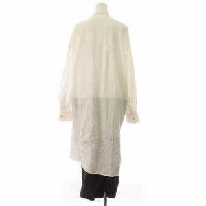 ENFOLD 21SS KNIT×SHIRT DRESS シャツワンピース 変形 M ホワイト ブラック