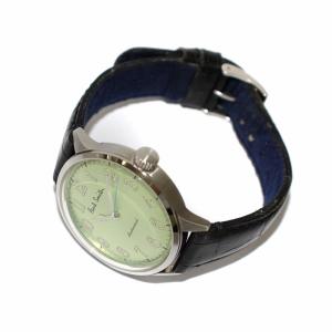 PAUL SMITH 腕時計 自動巻き アナログ 革ベルト 3針 黄緑 グリーン 黒 ブラック 6630-T013147