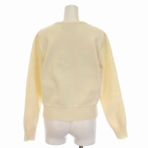 M'S GRACY カーディガン ニット ジップアップ パール装飾 カメリアWジップ 38 M 白 アイボリー MK-118113