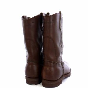 RED WING ペコスブーツ ミドル レザー 羽根タグ 7D 25cm ブラウン