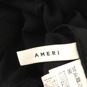 Ameri VINTAGE 21SS セットアップ シアー シースルー ブラウス ロング スカート 刺繍 花柄 M 黒 ブラック