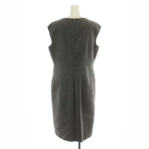 AGNONA ワンピース ひざ丈 ノースリーブ ウール 46 XL グレー