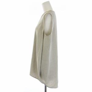 ENFOLD V-NECK LINEN LIKE ASYMMETRY TOPS ブラウス シャツ ノースリーブ Vネック 変形 38 M