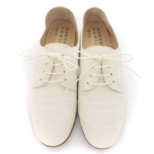 MARGARET HOWELL idea レザーシューズ ドレスシューズ レースアップ 靴 24.5cm 白 ホワイト