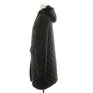 MACKINTOSH キルティングコート ロング丈 中綿 ボア アウター 36 S 黒 ブラック
