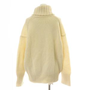 GALERIE VIE ファインウール ハイネックプルオーバー ニット セーター 長袖 タートルネック S アイボリー