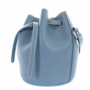 VASIC CLUB MINI MINI ショルダーバッグ ドローストリングバッグ スプリットレザー 巾着 水色 ライトブルー