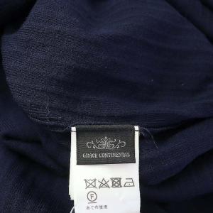 GRACE CONTINENTAL セットアップ 上下 リブニット ワンピース イージーパンツ 長袖 ロング ハイネック スリット 36 S 紺 ネイビー