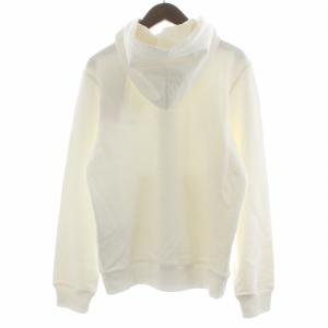 DIESEL S-GINN-HOOD-ZIP-IND パーカー スウェット ジップアップ プリント 長袖 M 白 ホワイト