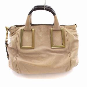 Chloe エテル ハンドバッグ ショルダーバッグ 2WAY レザー ベージュ