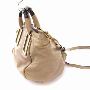 Chloe エテル ハンドバッグ ショルダーバッグ 2WAY レザー ベージュ