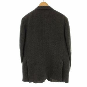 Aquascutum テーラードジャケット シングル 3B ヘリンボーン ウール 102BB6 カーキ