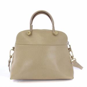 FURLA パイパー ハンドバッグ ショルダーバッグ 2way レザー ベージュ