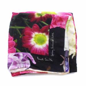PAUL SMITH スカーフ 絹 シルク 花柄 ピンク