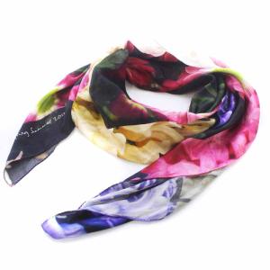PAUL SMITH スカーフ 絹 シルク 花柄 ピンク