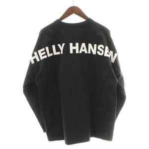 HELLY HANSEN Tシャツ カットソー ロンT 長袖 プリント L 黒 ブラック