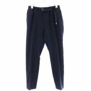 クライミングパンツ スラックスパンツ テーパードパンツ ロング ベルト S 紺 ネイビー