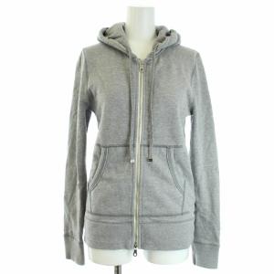 パーカー ジップアップ 長袖 S グレー