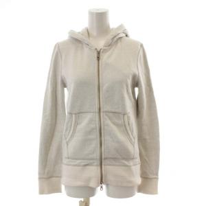 パーカー 長袖 ジップアップ S 白 ホワイト