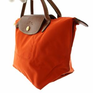 Longchamp LE PLIAGE ハンドバッグ ナイロン コンパクト 折り畳み サフランオレンジ