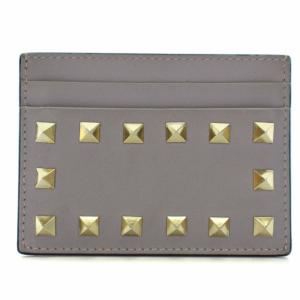 カードケース 名刺入れ ピラミッドスタッズ カーフレザー パステルパープル