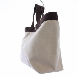 Hervé Chapelier ハンドバッグ トートバッグ ナイロン スクエア Mサイズ ベージュ 茶 ブラウン 704C