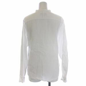 MARGARET HOWELL ブラウス シャツ 長袖 スキッパーネック リネン 2 M 白 ホワイト
