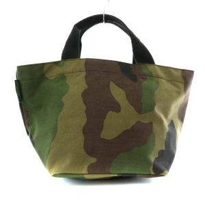 Hervé Chapelier ナイロン舟型トートM トートバッグ ハンドバッグ 迷彩 カモフラ カーキ 1027