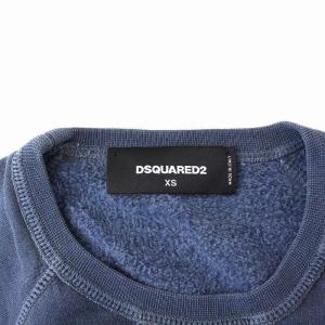 DSQUARED2 17AW スウェット トレーナー 長袖 グラフィックプリント 裏起毛 XS 紺 ネイビー