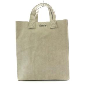 MADISONBLUE ST.MORITZ GRAMERCY PAPER BAG トートバッグ ハンドバッグ ロゴ グレー