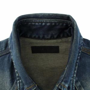 junhashimoto サイドカットウエスタンシャツ SIDE CUT WESTERN SHIRTS デニムシャツ 長袖 ウォッシュ加工 ダメージ加工