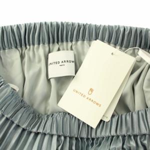 UNITED ARROWS チンツ CHINTS スカート ロング マキシ プリーツ イージー タグ付き 38 M 水色 ライトブルー