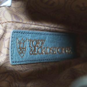 TOFF&LOADSTONE ブルーマーショルダーバッグ ポシェット 巾着 レザー タッセル 水色 ライトブルー