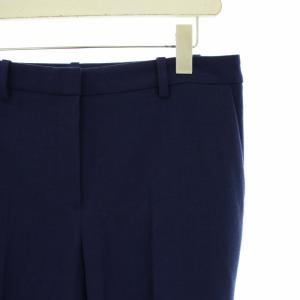 Theory 22AW W SP Saxony Treeca GB テーパードパンツ センタープレス クロップド ウール 4 L 紺 ネイビー