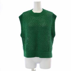 22SS テープヤーンニットベスト ベスト クルーネック プルオーバー 緑 グリーン 1618-699-0794