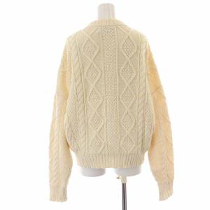 POLO RALPH LAUREN ニットカーディガン コットン ケーブル編み 長袖 M アイボリー