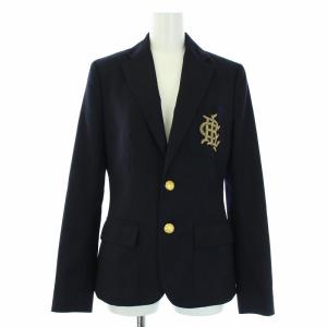 テーラードジャケット 金ボタン ロゴ金具 紺ブレ 2 M 紺 ネイビー