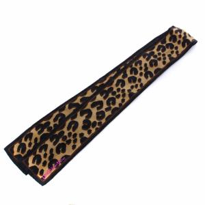 バンドー スカーフ レオパード柄 ヒョウ柄 シルク 茶 ブラウン