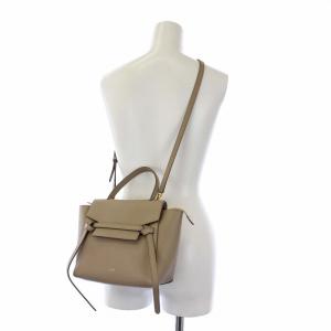 CELINE ハンドバッグ ショルダーバッグ 2WAY ナノ グレインカーフ レザー ライトトープ