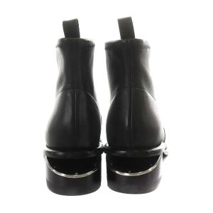 alexanderwang ショートブーツ レザー ヒール 39.5 26.5cm 黒 ブラック